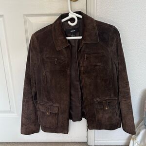 suede brown jacket